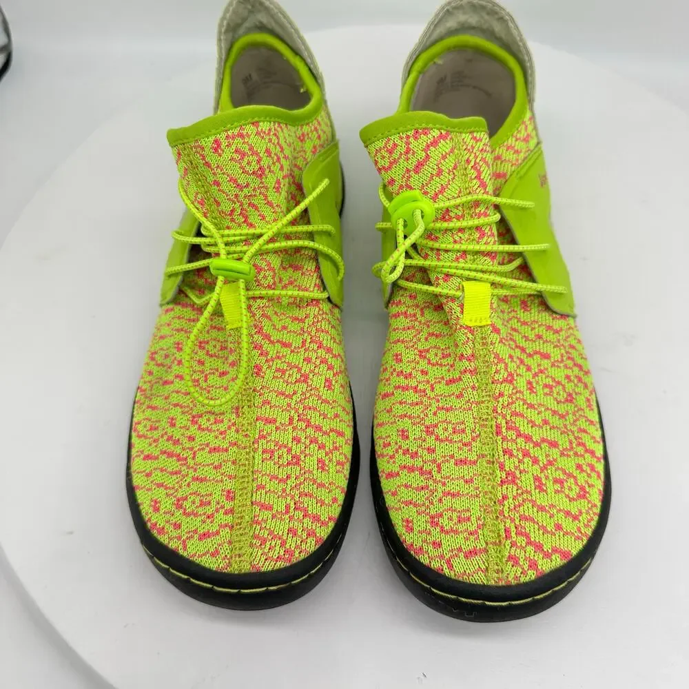 J Sport Carly Knit and Bungee Green and Pink High Top Womens Sneaker Size 9